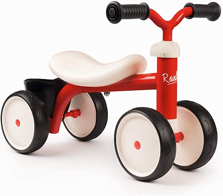 Самый первый детский беговел с 4-мя бесшумными колесами EVA, красный 